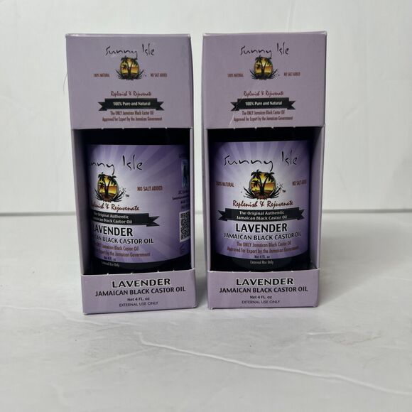 Sunny Isle Jamaican Castor Oil Lavender Black 4 Ounce (118ml) (2 Pack) - Picture 1 of 6